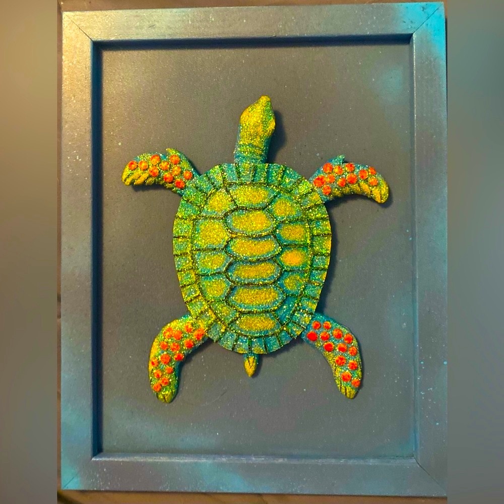 - New! Coastal Decor/turtle 8”x10”